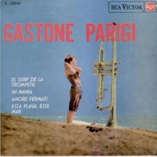 Discos de vinilo: GASTONE PARIGI - EL SURF DE LA TROMPETA + 3 - EP SPAIN 1964 EX / EX. Lote 38889173