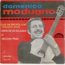 Discos de vinilo: DOMENICO MADUGNO - QUE ME IMPORTA A MI ( DISPERATO TANGO ) + 3 - EP FONIT SPAIN 1964 VG++ / VG++. Lote 38889705