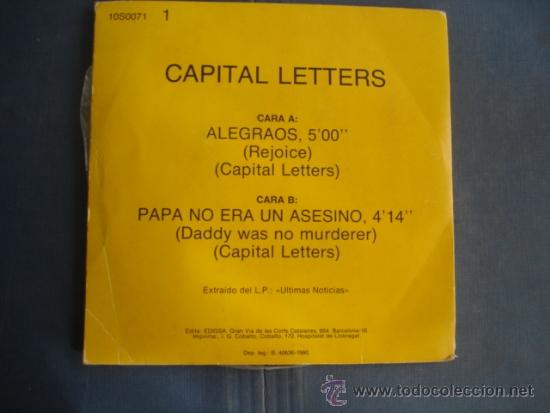 Discos de vinilo: CAPITAL LETTERS  ALEGRAOS - Foto 2