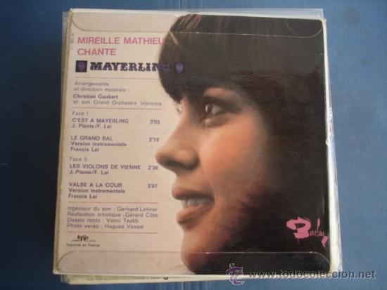 Discos de vinilo: MIREILLE MATHIEU    MAYERLING  Ep 4 CANCIONES - Foto 2