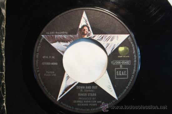 Discos de vinilo: Single - Ringo Starr -Down and out - Editado Odeon - 1973 - Espa&ntilde;a - Foto 2