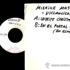 Discos de vinilo: SINGLE DEMO : MIREILLE MATHIEU : VILLANCICOS & CHRISTMAS ( EN FRANCES Y EN ESPAÑOL ) 
