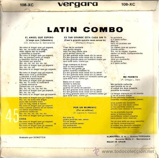 Discos de vinilo: EP LATIN COMBO : ME PERMITE - Foto 2