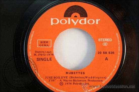Discos de vinilo: Single - Rubettes - Juke Box Kive - Editado Polydor - 1974 - Espa&ntilde;a - Foto 2