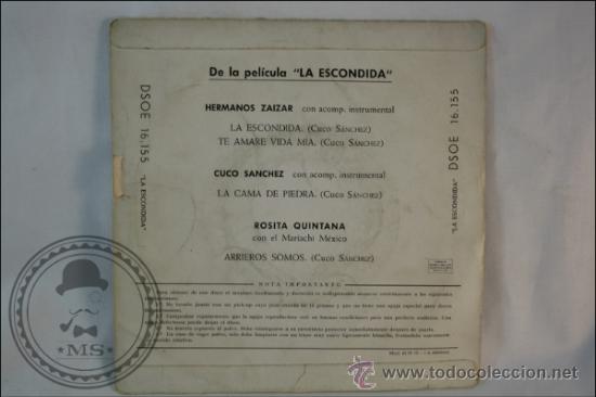 Discos de vinilo: La Escondida - Odeon - Espa&ntilde;a - Foto 3