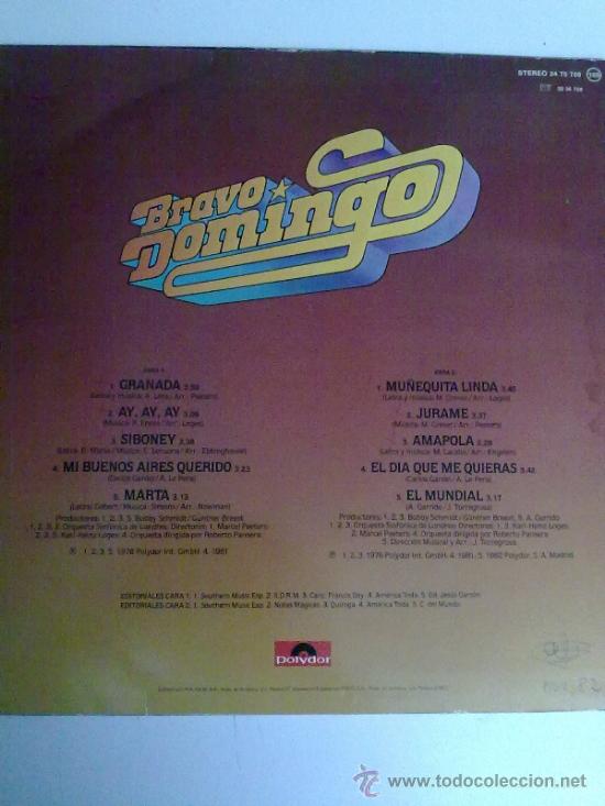 Discos de vinilo: BRAVO DOMINGO-1982 - Foto 2