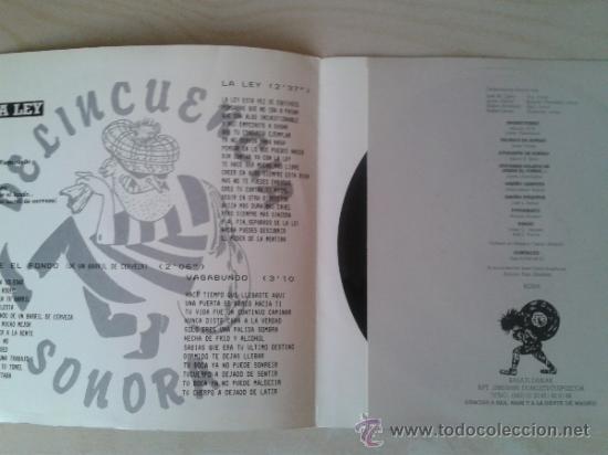Discos de vinilo: DELINCUENCIA SONORA - VAGABUNDO (SINGLE) - Foto 3