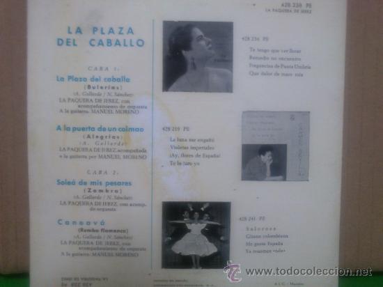 Discos de vinilo: LA PAQUERA DE JEREZ - Foto 2