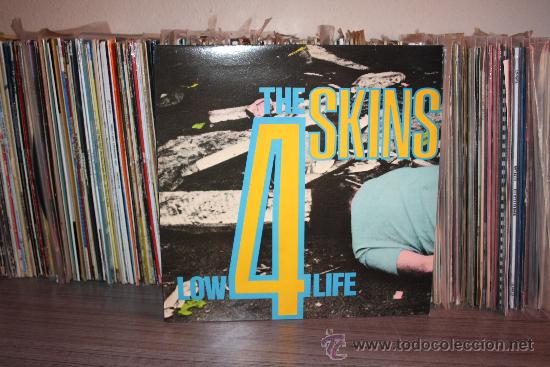 Discos de vinilo: 4 SKINS - LOW 4 LIFE - GET BACK 43 - MINT-,  LP;  OI! - Foto 1