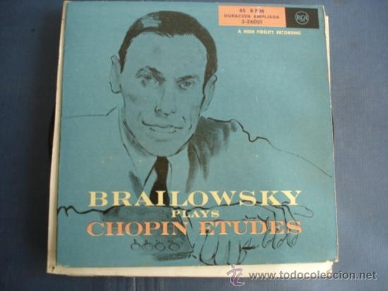 Discos de vinilo: BRAILOWSKY  PLAYS CHOPPIN ETUDES  Ep 4 TRACKS - Foto 1