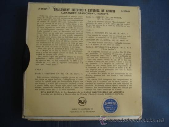 Discos de vinilo: BRAILOWSKY  PLAYS CHOPPIN ETUDES  Ep 4 TRACKS - Foto 2