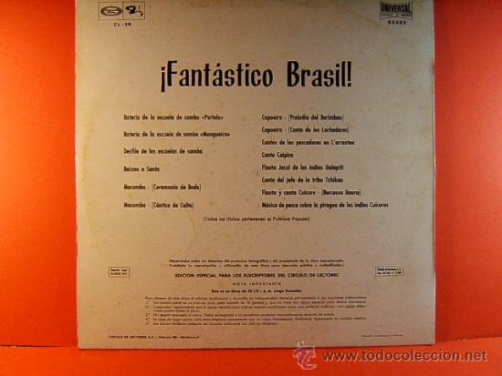 Discos de vinilo: FANTASTICO BRASIL ! - EDICION ESPECIAL-UNIVERSAL MOVIE PLAY BARCLAY CIRCULO DE LECTORES- 1972 -LP... - Foto 2 - 38972715