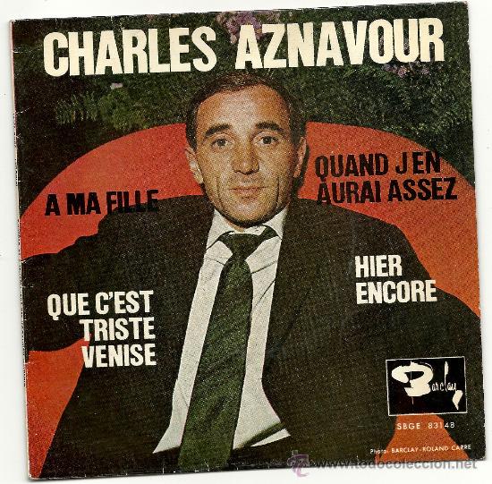 Discos de vinilo: CHARLES AZNAVOUR - QUE CEST TRITE VENISE - EP 1964 - Foto 1