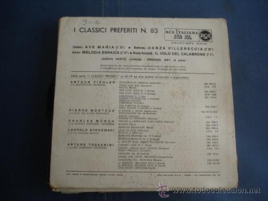 Discos de vinilo: JASHA HEIFETZ  AVE MARIA  EP  4 TRACKS - Foto 2
