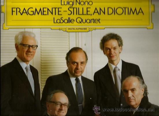 Discos de vinilo: *** LP LUIGI NONO & LA SALLE QUARTET : - Foto 1