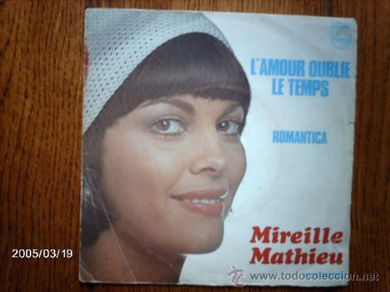 Discos de vinilo: mireille mathieu  -  l&acute;amour oublie les temps   +  romantica - Foto 1