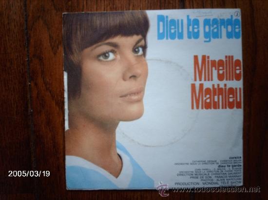 Discos de vinilo: mireille mathieu  -  corsica  +  dieu te garde - Foto 2