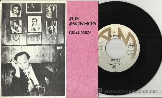 Discos de vinilo: joe jackson single real men espa&ntilde;a 1982 - Foto 1