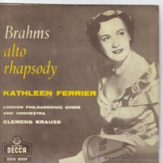Discos de vinilo: KATHLEEN FERRIER EP SELLO DECCA EDITADO EN ESPAÑA AÑO 1959. Lote 38992233