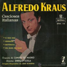 Discos de vinilo: ALFREDO KRAUS EP SELLO MONTILLA-ZAFIRO AÑO 1959 EDITADO EN ESPAÑA. Lote 39011077