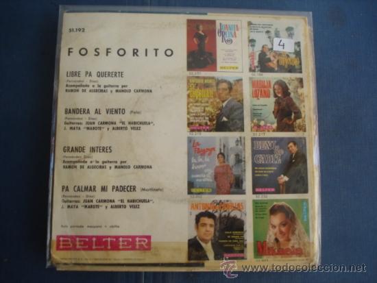 Discos de vinilo: FOSFORITO  LIBRE PA QUERERTE  EP - Foto 2