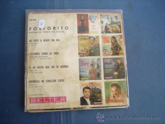 Discos de vinilo: FOSFORITO  ME PUSE A BEBER UN DIA   EP - Foto 2