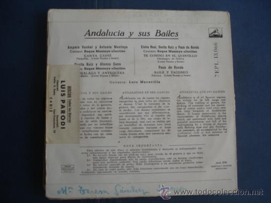 Discos de vinilo: ANDALUCIA Y SUS BAILES - Foto 2
