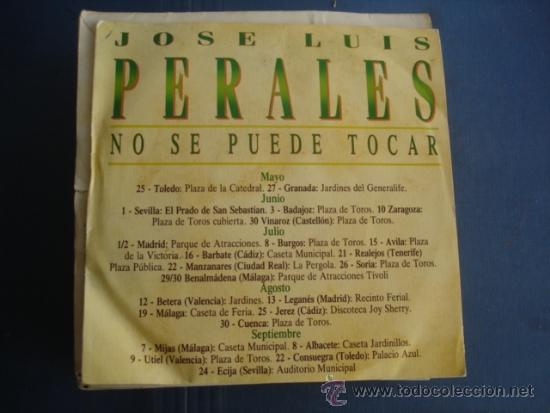 Discos de vinilo: JOSE LUIS PERALES NO SE PUEDE TOCAR  SINGLE PROMO - Foto 1