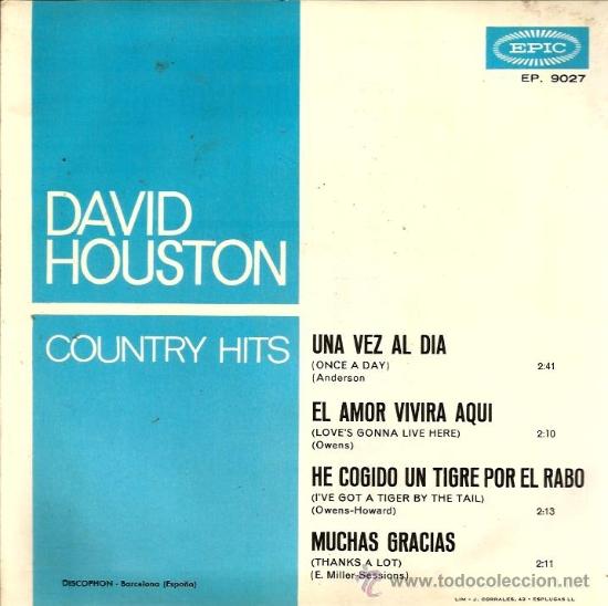 Discos de vinilo: EP DAVID HOUSTON : ONE A DAY ( COUNTRY HIT ) - Foto 2