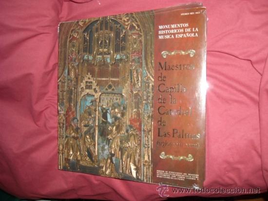 Discos de vinil: MAESTROS DE LA CAPILLA DE LA CATEDRAL DE LAS PALMAS (SIGLOS XVII-XVIII) LP PORTADA DOBLE CON LIBRETO