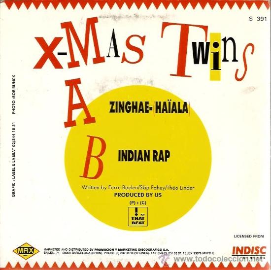 Discos de vinilo: SINGLE X-MAS TWINS : ZINGHAE - HAIALA - Foto 2