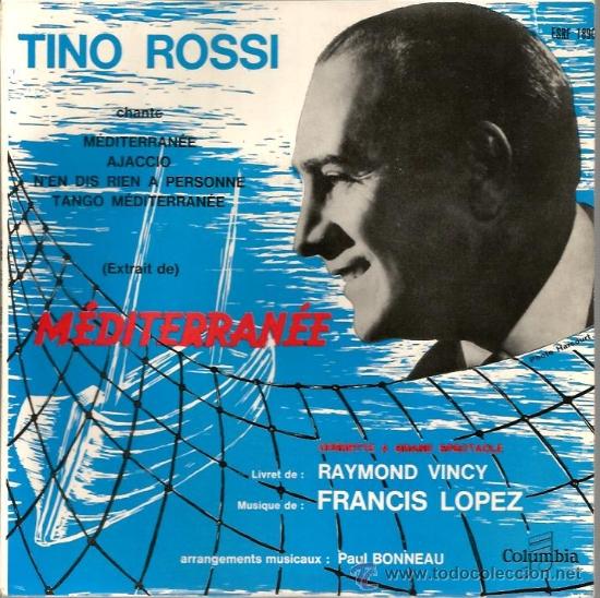 Discos de vinilo: EP TINO ROSSI : MEDITERRANEE - Foto 1