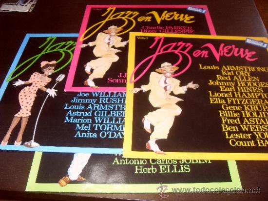 Disques de vinyle: JAZZ EN VERVE 4 LP. Made in Holland 1987 VOL 1 + 2 + 3 + 4