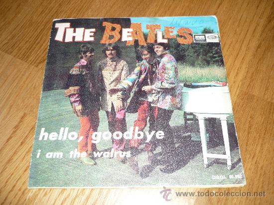 Discos de vinilo: DISCO BEATLES SINGLE HELLO GOODBYEI AM THE WALRUS - Foto 1
