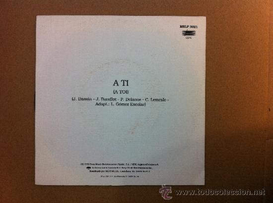 Discos de vinilo: LOS PANCHOS, A TI, SINGLE 1992 PROMOCIONAL - Foto 3