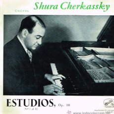 Discos de vinilo: SHURA CHERKASSKY - CHOPIN. ESTUDIOS - LP 1959. Lote 39224593