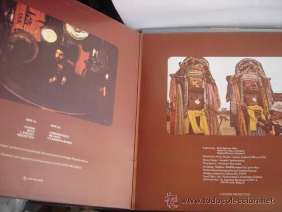 Discos de vinilo: VANGELIS PAPATHANASSIOU   OPERA SAUVAGE  GATEFOLD - Foto 2