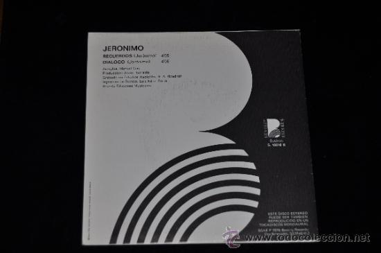 Discos de vinilo: JERONIMO RECUERDOS SINGLE BEVERLY RECORDS. S10016 B - Foto 2