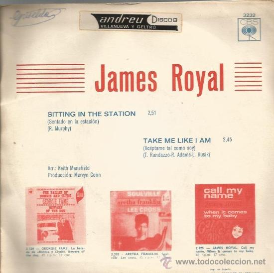 Discos de vinilo: SINGLE JAMES ROYAL : SITTING IN THE STATION - Foto 2