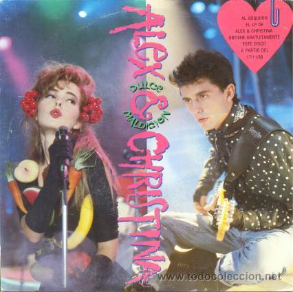 Discos de vinilo: ALEX Y CHRISTINA ROSENVINGE - DULCE MALDICION - SINGLE RARO DE VINILO C-62