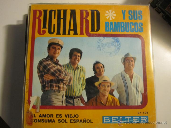 Discos de vinilo: RICHARD Y SUS BAMBUCOS - CONSUMA SOL ESPA&Ntilde;OL - Foto 1