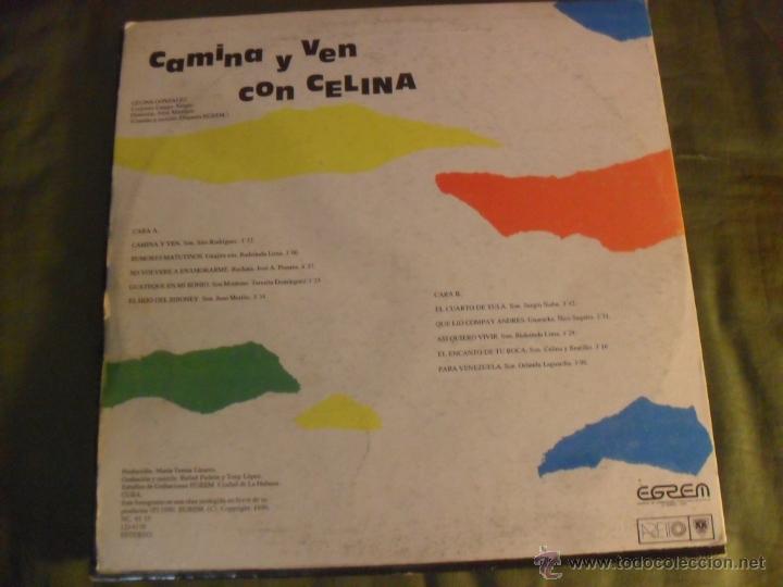 Discos de vinilo: CAMINA Y VEN CON CELINA, EGREM AREITO, CUBA 1990 - Foto 2