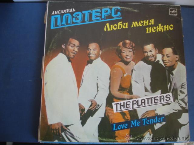Discos de vinilo: THE PLATTERS   LOVE ME TENDER - Foto 1