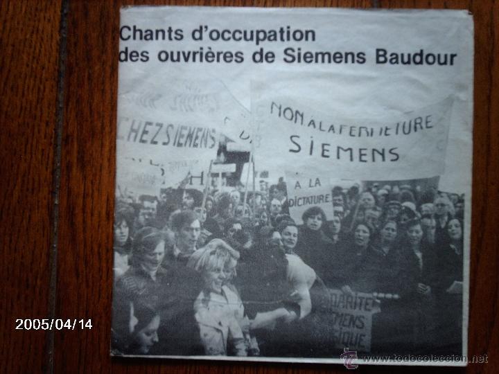 Discos de vinilo: chants d&acute;occupation des ouvriers de siemens baudour - Foto 1