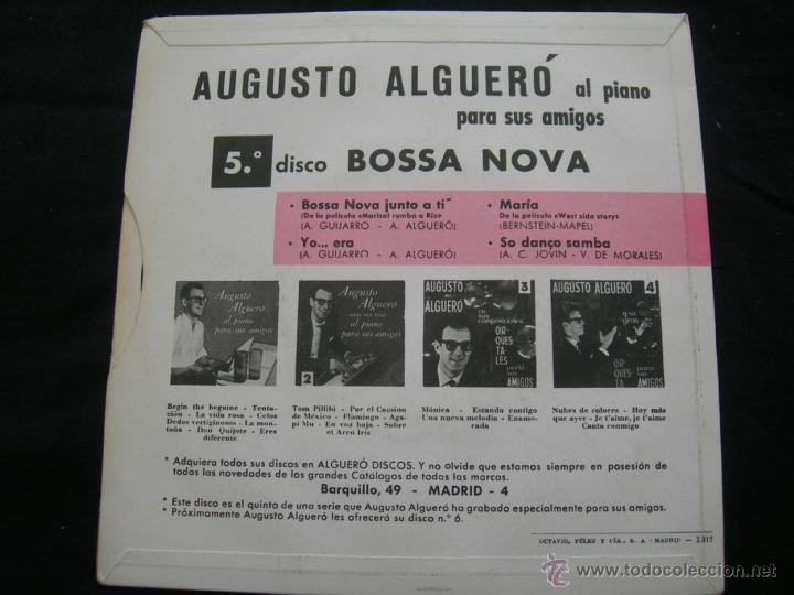Discos de vinilo: AUGUSTO ALGUERO // BOSSA NOVA - Foto 2