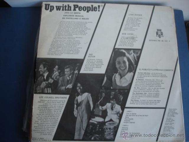 Discos de vinilo: UP WITH PEOPLE!   &iexcl;VIVA LA GENTE! - Foto 2