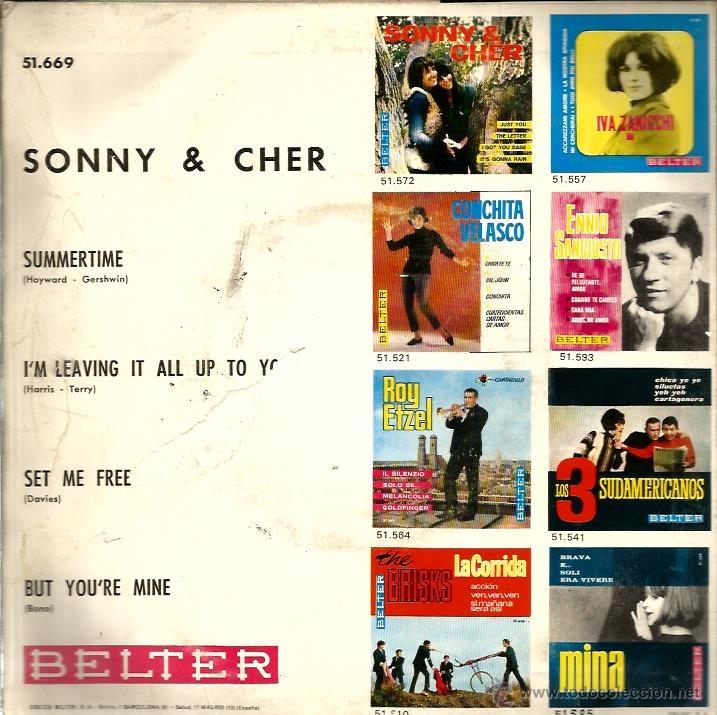 Discos de vinilo: EP SONNY & CHER : SUMMERTIME + 3 - Foto 2