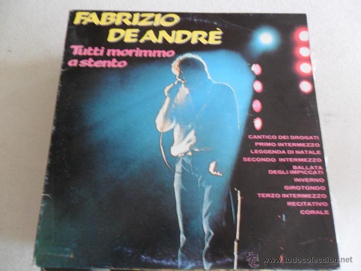Discos de vinilo: FABRIZIO DE ANDRE - TUTTI MORIMMO A STENTO 1970 - Foto 1