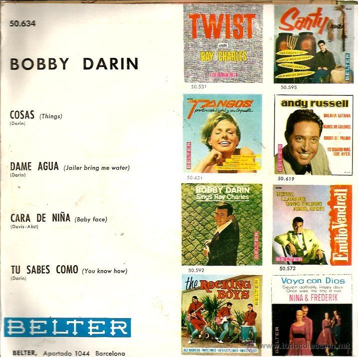 Discos de vinilo: EP BOBBY DARIN : COSAS ( THINGS ) - Foto 2