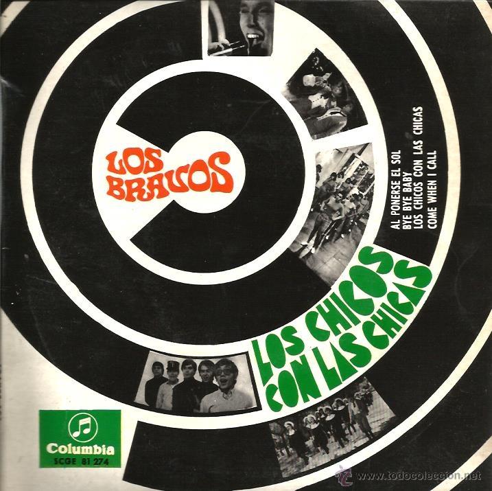 Discos de vinilo: EP LOS BRAVOS ( LOS CHICOS CON LAS CHICAS ) : AL PONERSE EL SOL + 3 - Foto 1